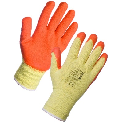 Supertouch 6204 Latex-Palm Orange Handler Gloves